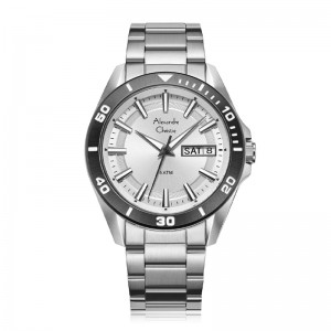 Alexandre Christie AC 6512 Silver White Black Ring MEBTBSL